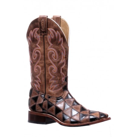 Roper Boots - Cowhide Brown Square Toe Men - Boulet Boots