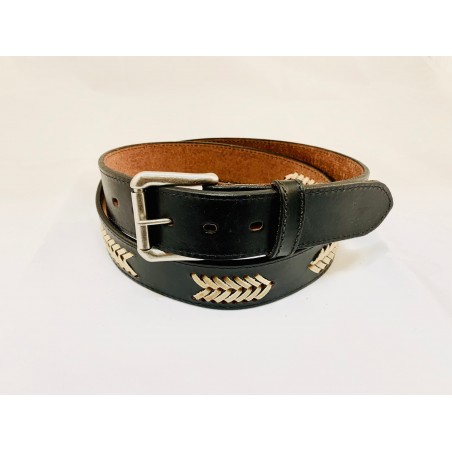 Ceinture - Cuir Vachette Noir Flèche Unisexe - Brushy Creek