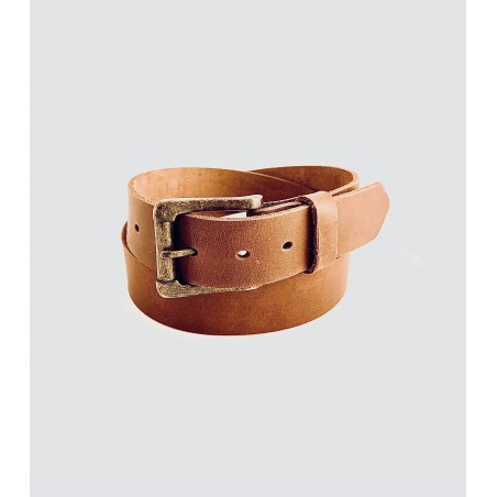 Belt - Smooth Cowhide Brown Unisex - Brushy Creek