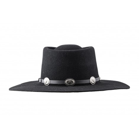 Bolero Hat | The Mojave | Black Vaquero Crown Wide Brim Hat Men Women | Fur Felt Western Hats