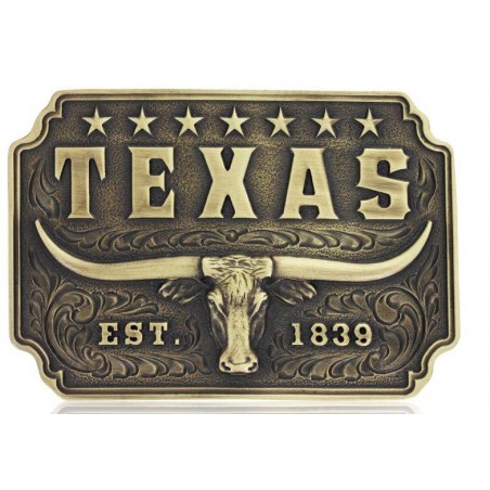 Western Buckle - Classic Texas Longhorn - Montana Silversmiths