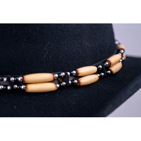 Hatband - Bone Black Unisex - Austin Accent