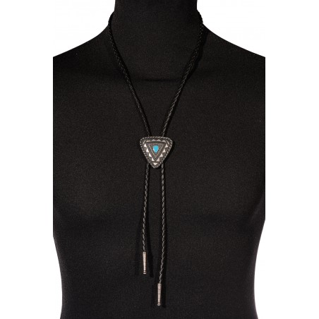 Bolo Tie - Aztec Triangle Turquoise Unisex - Austin Accent