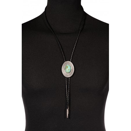 Bolo Tie - Ovale Turquoise Unisexe - Austin Accent