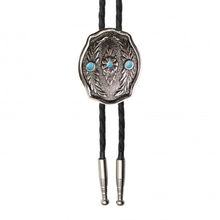 Bolo Tie - Plume Turquoise Unisexe - AndWest