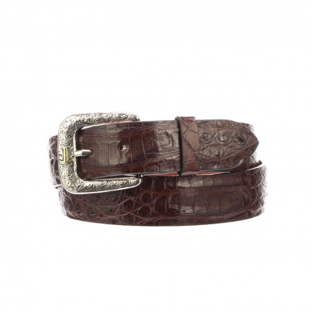 Belt - Genuine Caiman Leather Brown Unisex - Lucchese