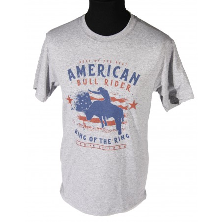 T-shirt - Grey King of Ring Print Men - Cowboys Unlimited