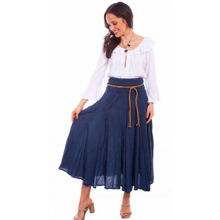 Denim Skirt - Cotton Full Length Women - Scully