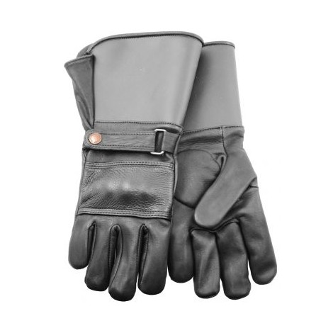 Gants Moto Interstate - Cuir Vachette Noir Unisexe - Watson Gloves