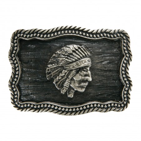 Western Buckle - Rectangle Indian Chief Unisex - AndWest