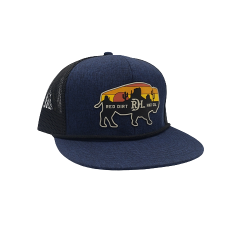 Casquette Trucker - Bleu Foncé Bison Unisexe - Red Dirt Hat Co