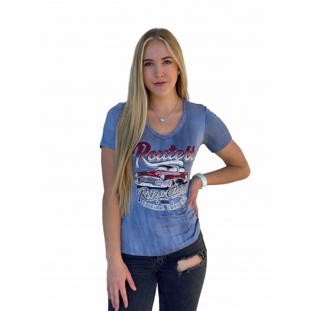 T-shirt - Blue Route 66 Women - Liberty Wear