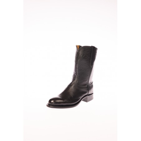 Roper Boots - Cowhide Leather Black Round Toe Men - Fenoglio Boot