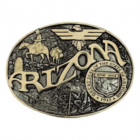 Western Buckle - Arizona State - Montana Silversmiths