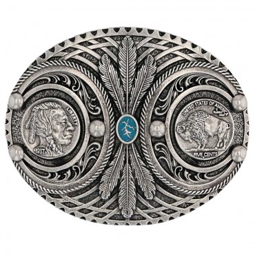 Montana Silversmiths All American Silver Buckle