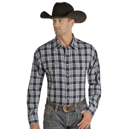 Chemise Flanelle - Carreaux Bleu Homme - Powder River