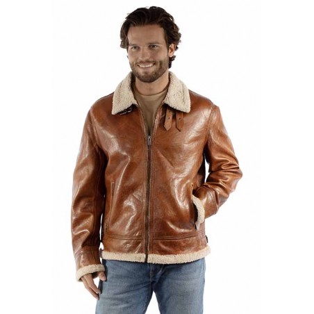 Leather Jacket - Brown Lined Men - Scully