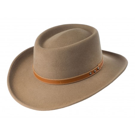 Gambler Hat - Wool Felt Western Unisex - Bigalli Hats