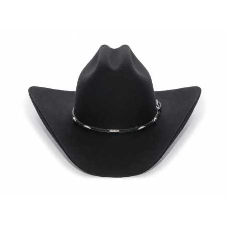 Chapeau de cowboy - Casino Noir Feutre 3x Texas Unisexe - Master Hatters