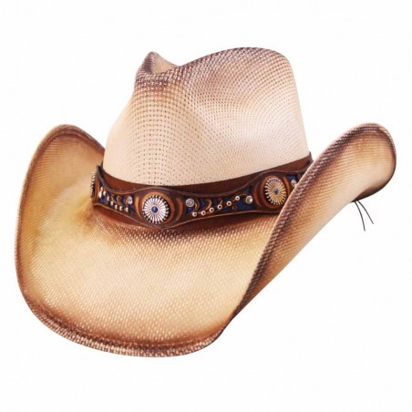 Cowboy Hat - Canvas Turquoise Conchos Unisex - Dallas Hats