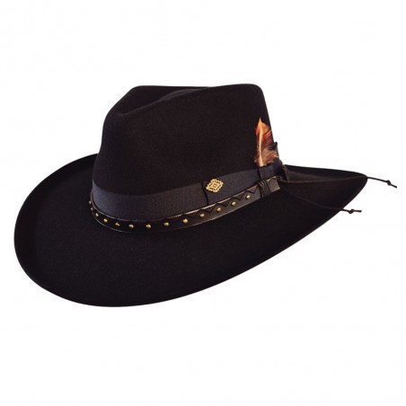 Cowboy Hat - Black Fur Felt Women - Dallas Hats