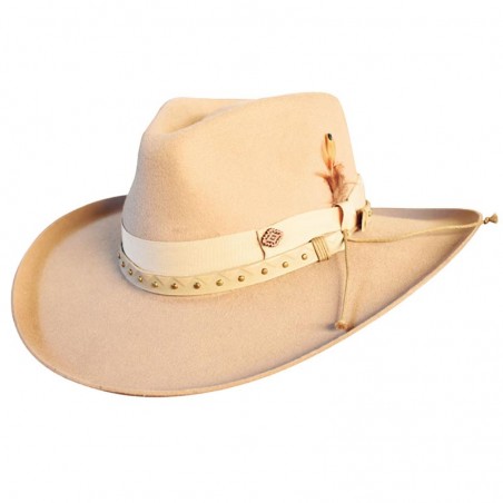 Chapeau de Cowboy - Feutre Beige Femme - Dallas Hats