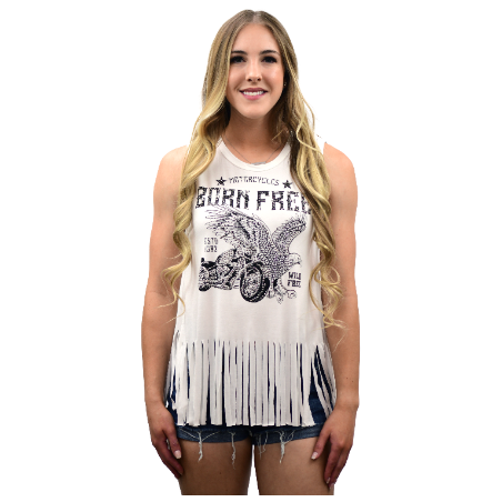 Top - Blanc Born Free Eagle Femme - Liberty Wear