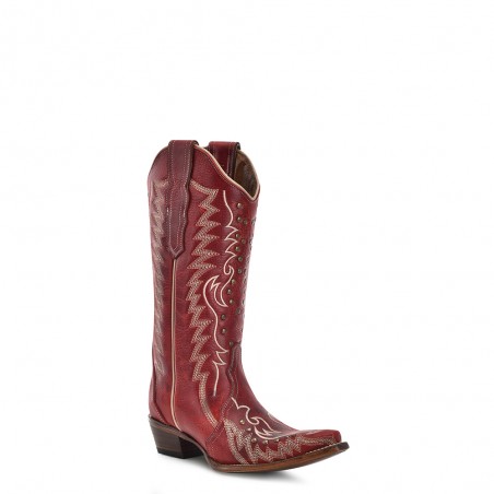 Cowgirl Boots - Cowhide Red Embroidery Women - Corral Boots