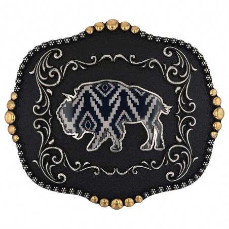 Western Buckle - Midnight Buffalo Southwest - Montana Silversmiths