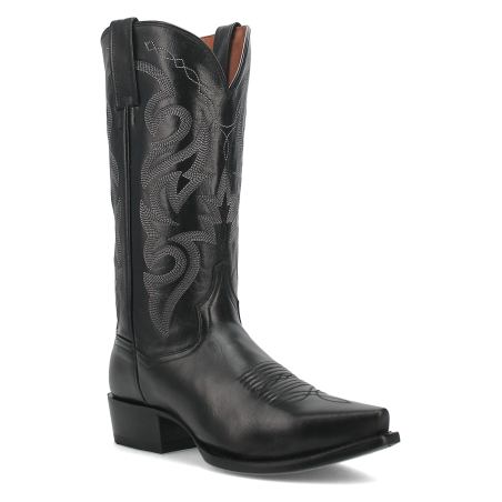 Cowboy Boots - Black Cowhide Snip Toe Men - Dan Post Boots