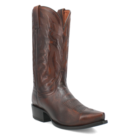 Cowboy Boots - Brown Cowhide Snip Toe Men - Dan Post Boots