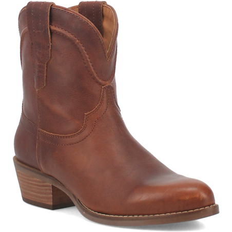 Booties - Cowhide Leather Brown Round Toe Women - Dingo Boots