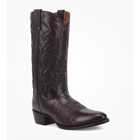 Cowboy Boots - Black Cherry Cowhide Round Toe Men - Dan Post Boots