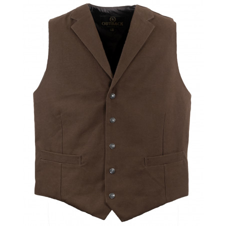 Jessie Vest - Brown Canvas Men - Outback