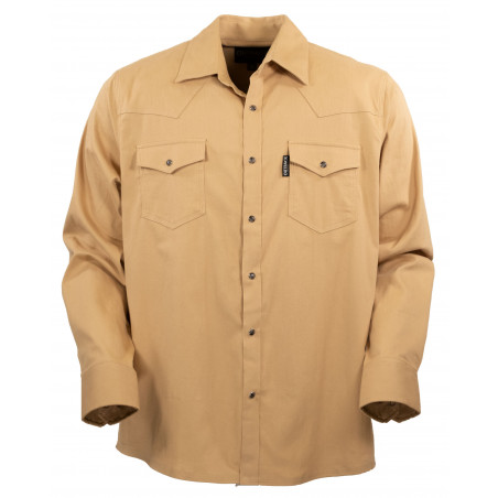 Chemise Everett - Unie Beige Coton Homme - Outback