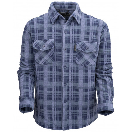 Chad Fleece Big Shirt - Blue Plaid Insulated Unisex - Outback