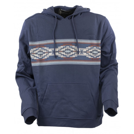 Hoodie Casey - Bleu Motif Aztèque Homme - Outback