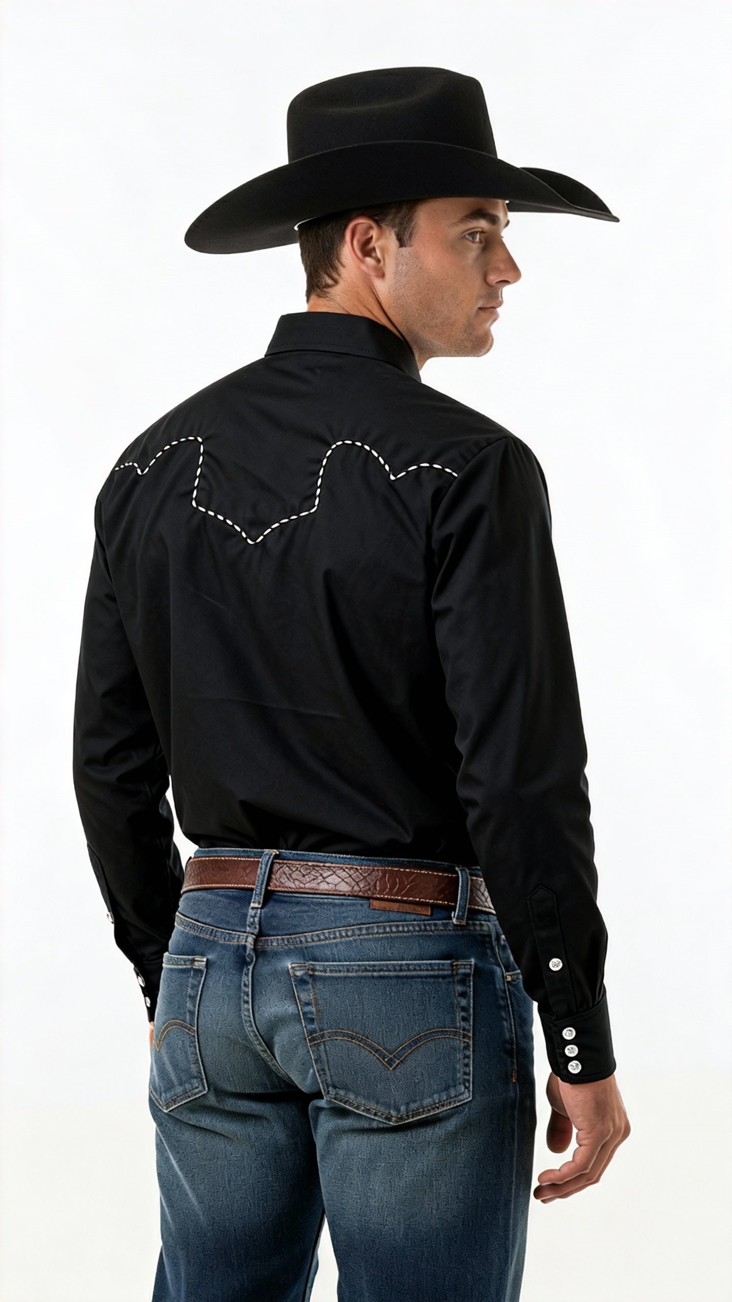 Chemise western surpiquée