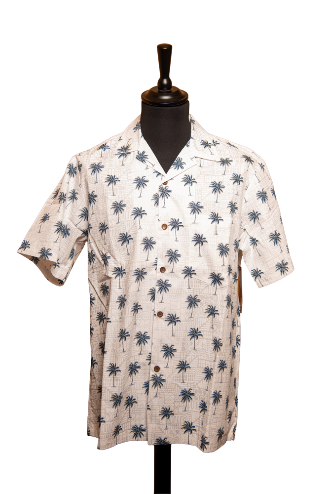 Chemise Hawaïenne palmiers blanc