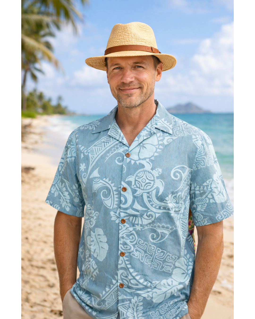 Chemise Hawaïenne tribal