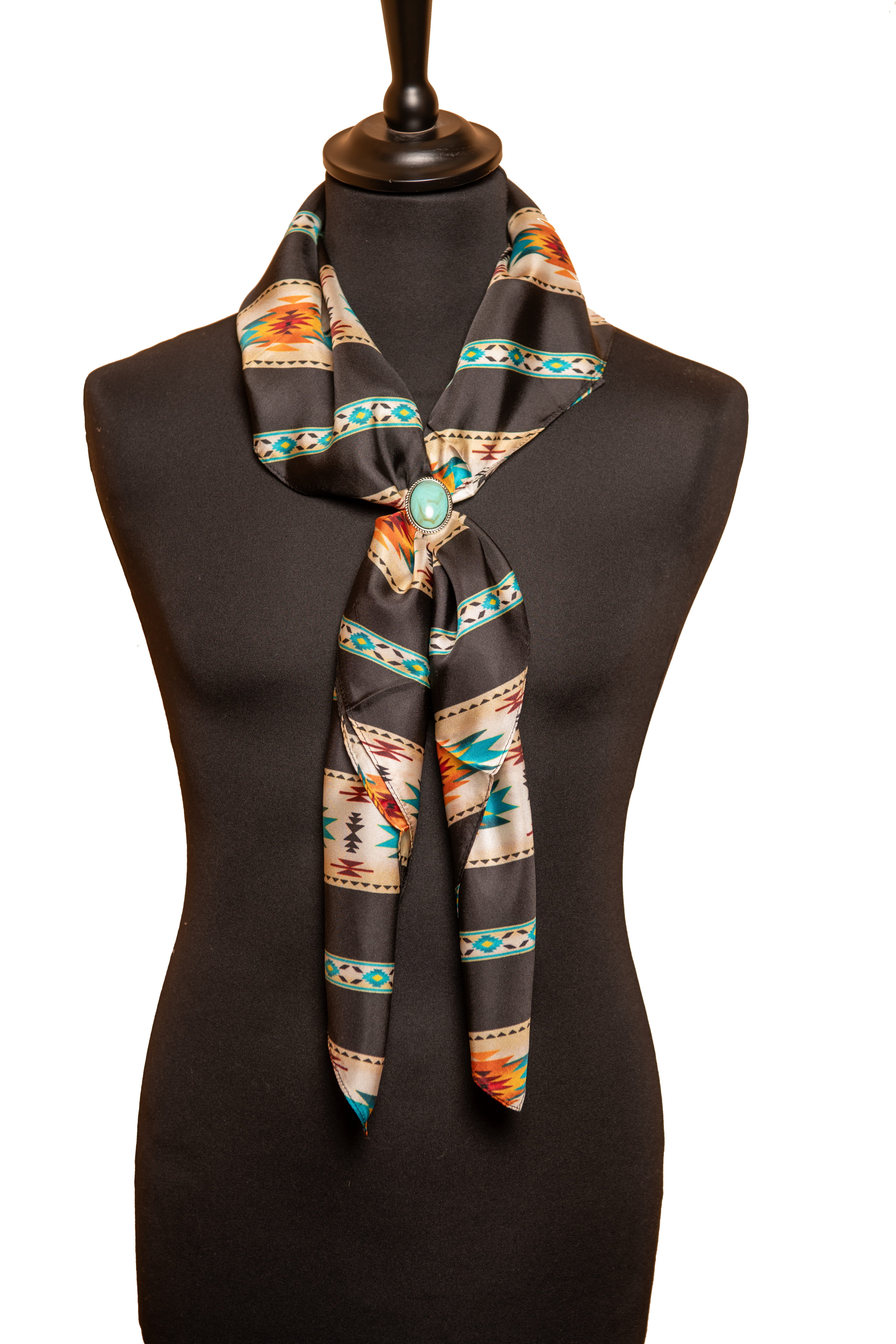 Turquoise oval scarf ring