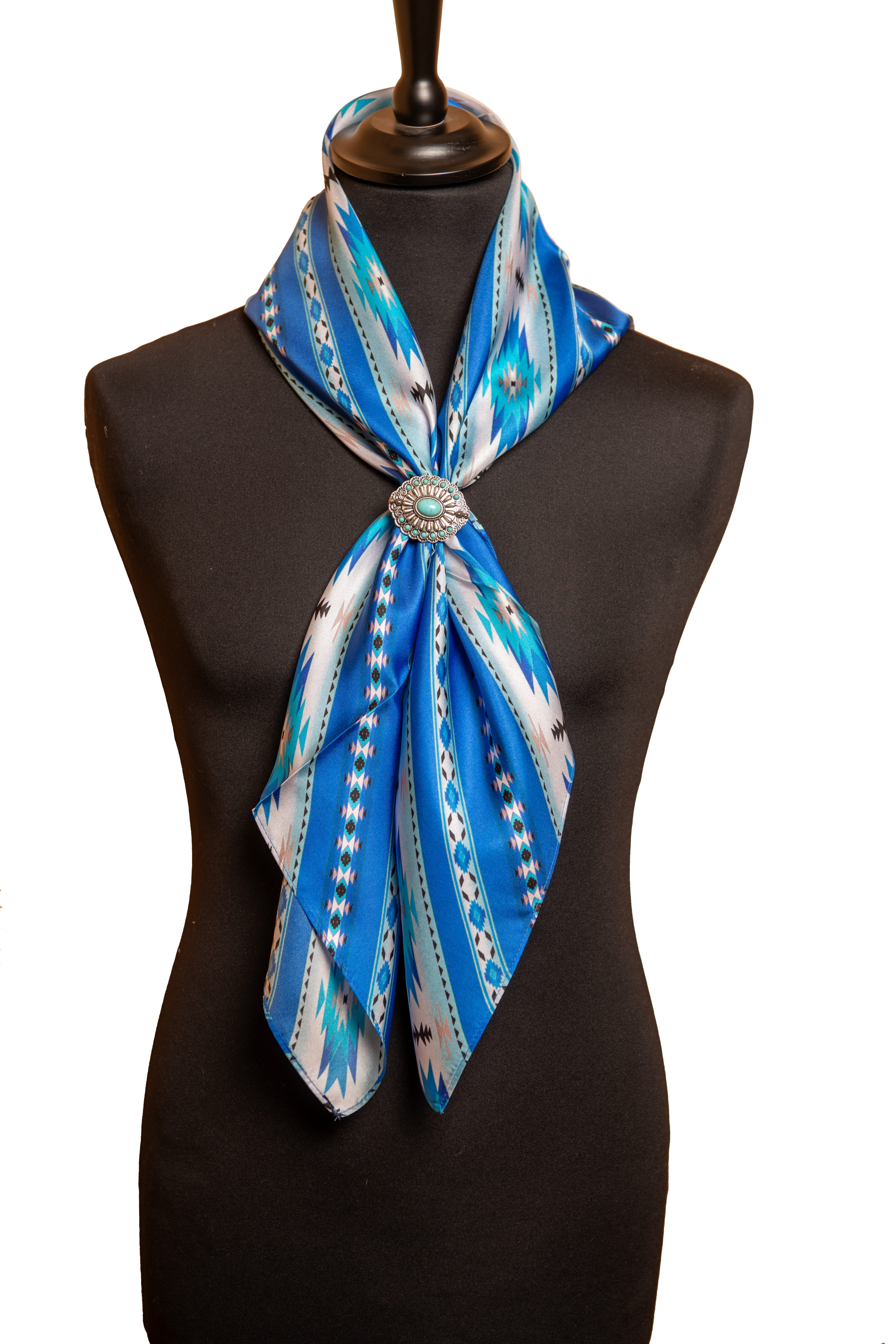 Turquoise oval scarf ring