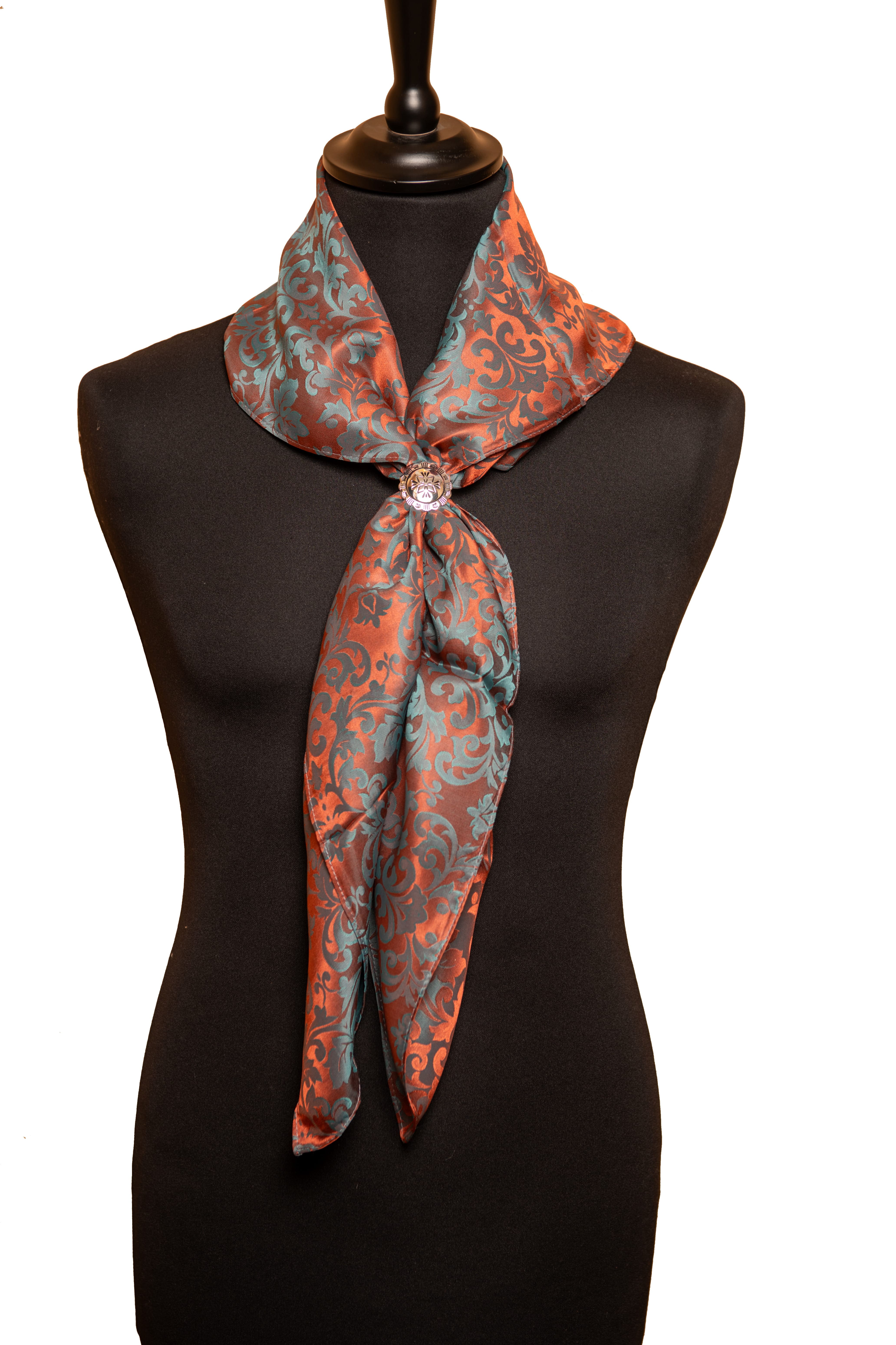 Concho cross scarf ring