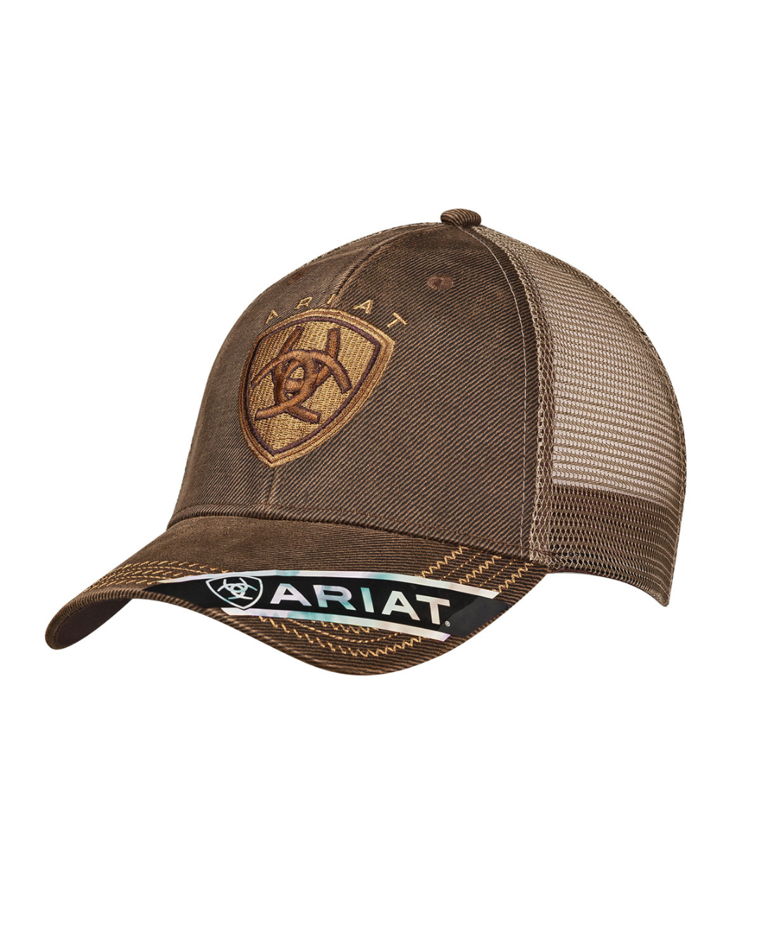 Casquette trucker huilée brune Ariat