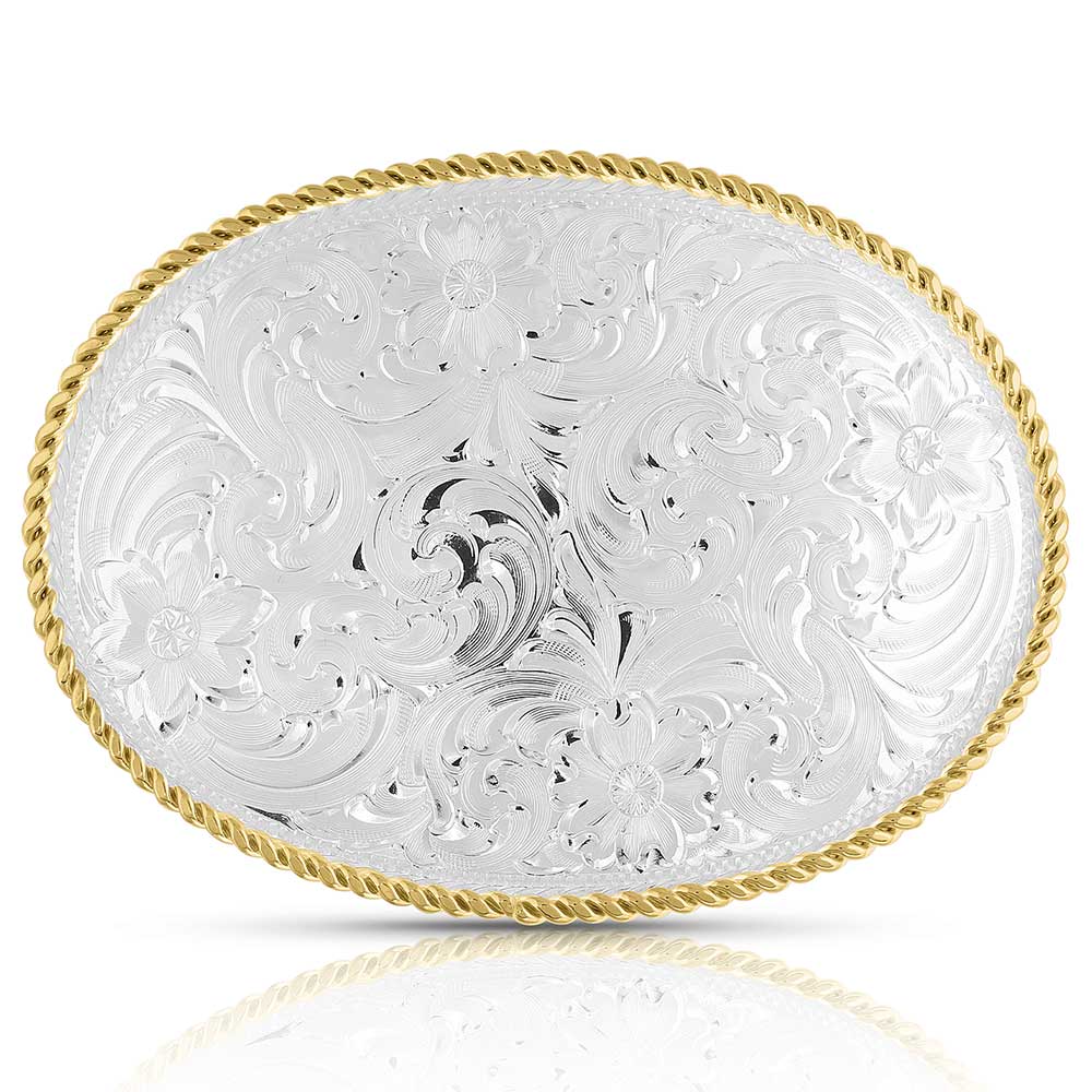 Oval Western Belt Buckle with Texas Star