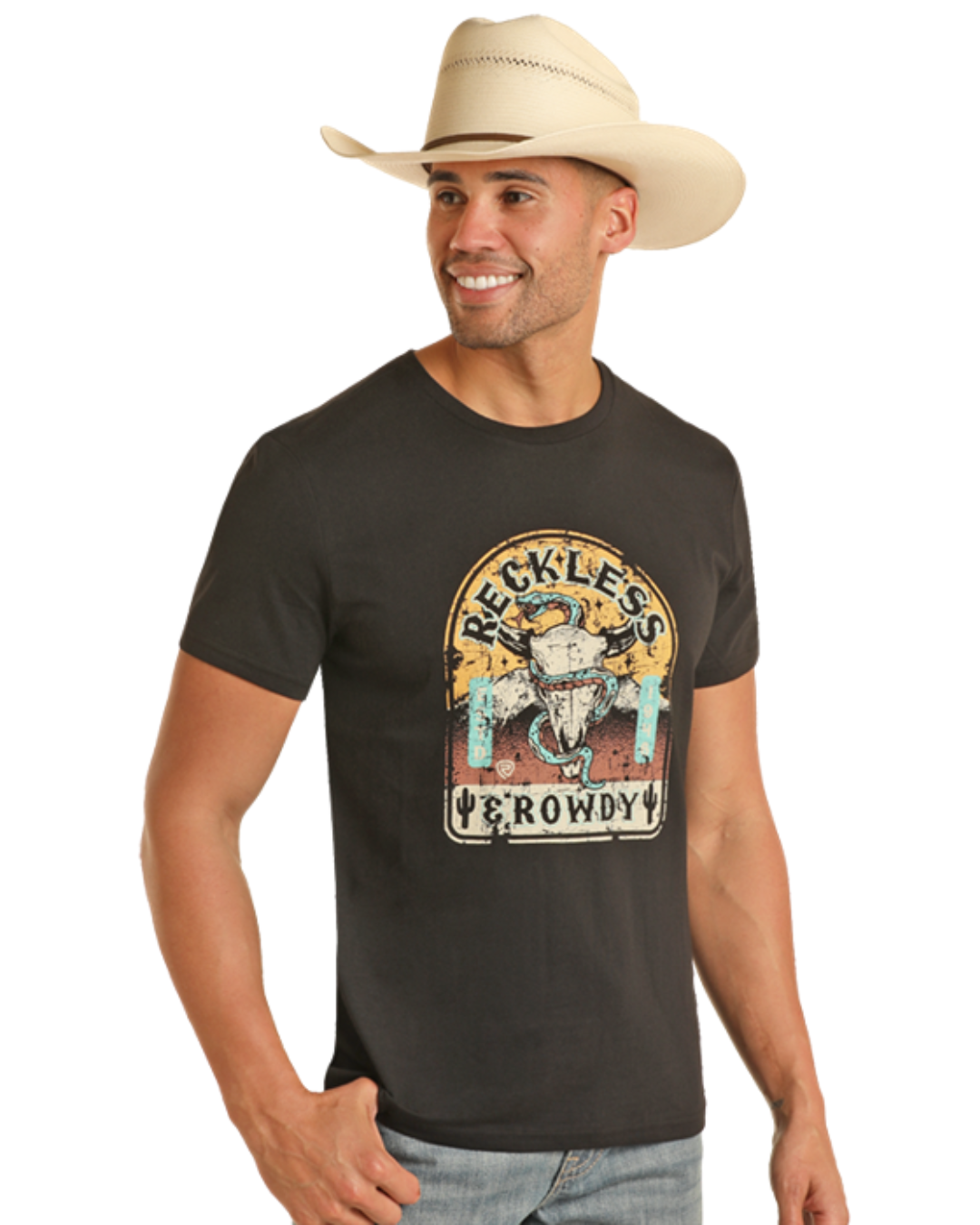 T-shirt Reckless Rowdy noir