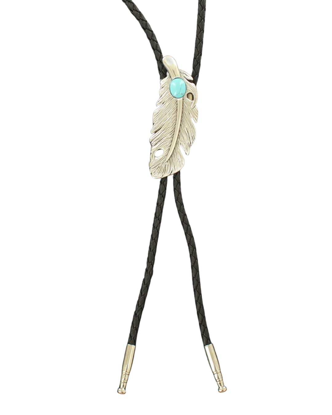 Bolo Tie Western Plume Turquoise