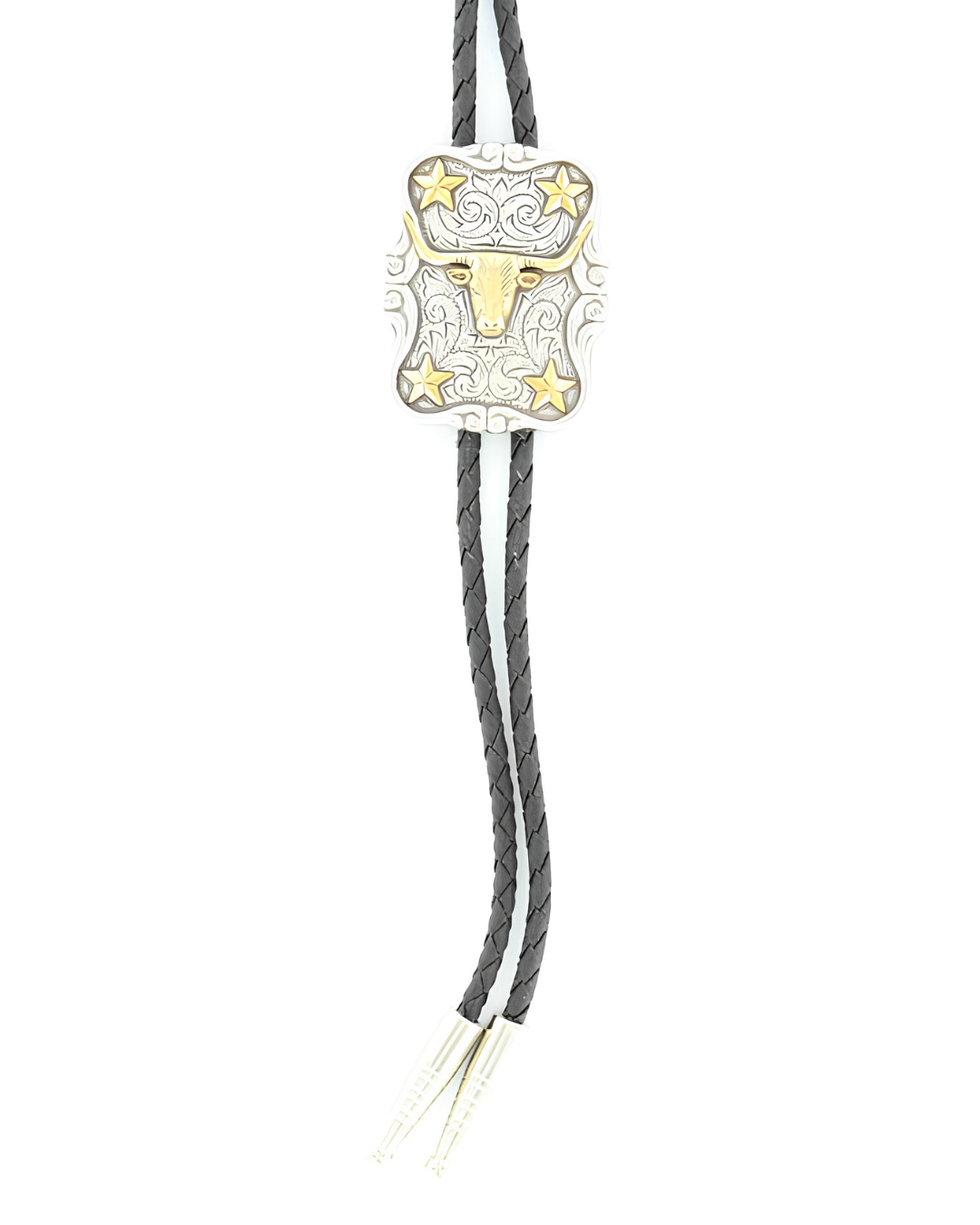 Bolo Tie Western Étoiles & Longhorn