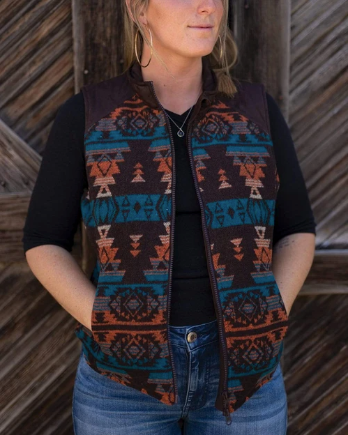 Gilet Maybelle motif aztèque