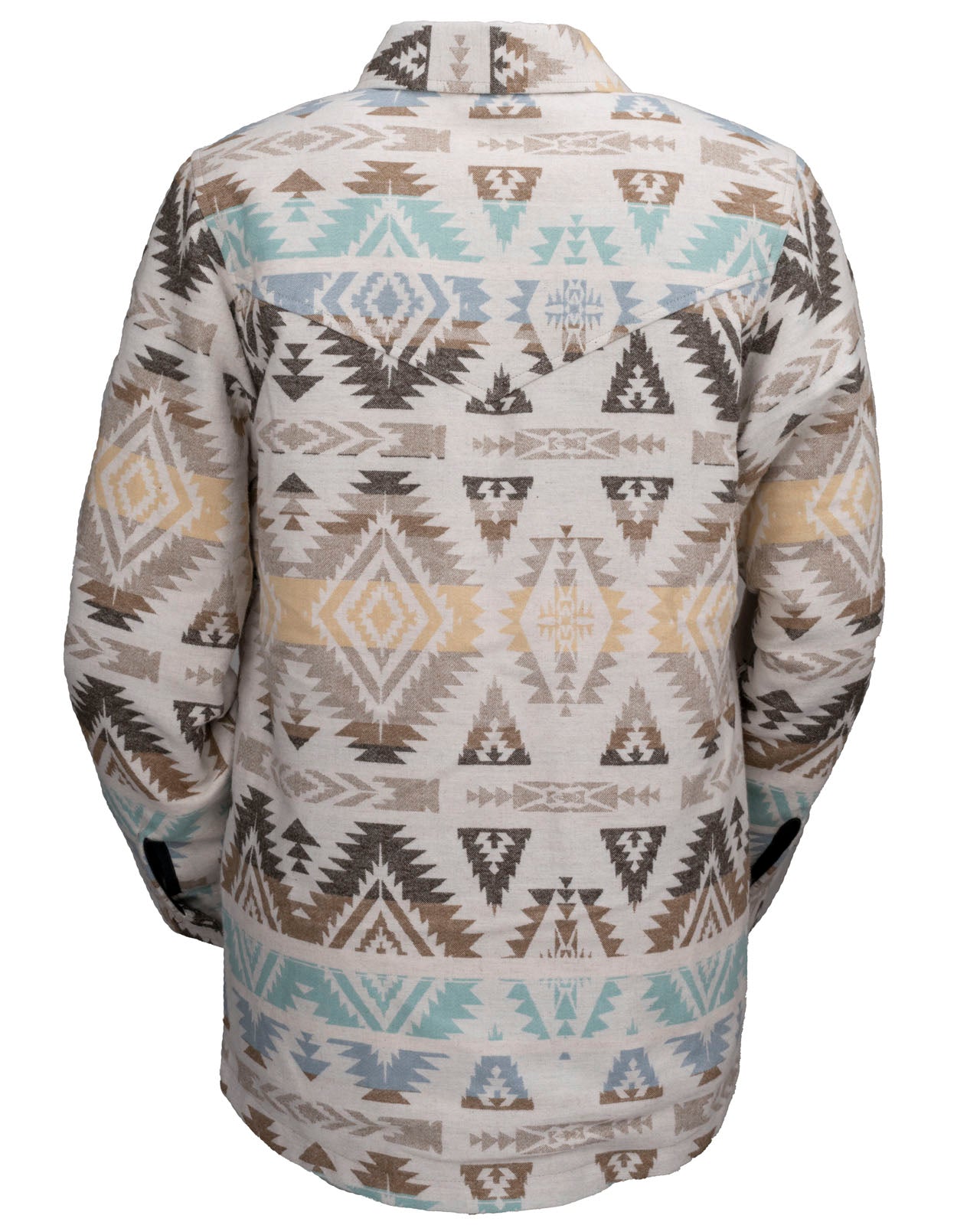 C'Anne fleece overshirt with Aztec pattern